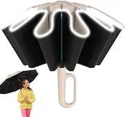 Reverse Umbrellas for Rain,Ring Buckle Automatic Reverse Inverted Umbrella | Windproof Sturdy Inverted Umbrella with Carabiner Handle for Men Women