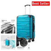 Lightweight 22" Carry-On Travel Luggage with Compression Straps and TSA Lock
