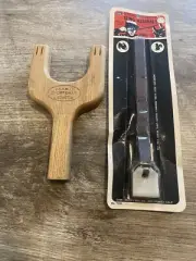 Vintage 1960's Wham-O Wood Slingshot with NOS Sling Assembly Toy Antique