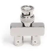 BNC Splitter - Male to Female (Double) Connector Coax Cable Extension - 25 Pack
