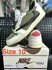 Size 10 Travis Scott Jordan 1 Retro Low OG SP Medium Olive DM7866-200 DS NEW