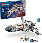 LEGO City Modular Galactic Spaceship Toy for 7+ Year Old Boys & Girls, Building Set with 4 Astronaut Minifigures & an Alien Figure, Kids Space Rocket Toy, STEM Construction Block Playset 60446