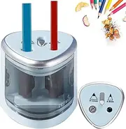 Electric Pencil Sharpener, Children's Electric Sharpener, Thick and Thin Pens, Electric Pencil Sharpener for Children, Double Hole, for Children, Office and Home