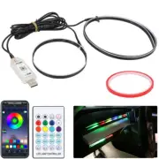 LED Light Car Ambient Lighting RGB Dashboard Decoration Lamp Strip APP Control (for: Audi)