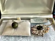 Irish Connemara Marble Necklace and Broach Set by J.C. Walsh & Sons