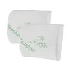 Bamboo Back Support Pillow Elastic Strap Memory Foam Cushion Car Seat & Chair