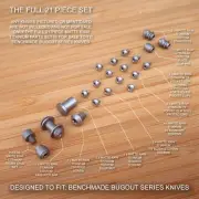 Benchmade 535 BUGOUT Full 21pc Custom Titanium Screw & Parts Set in MATTE RAW