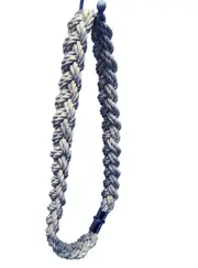 PAIR 2 pieces Natural Cotton Curtain Tie Backs with Rope Plaited Weave - Light Grey 80cm