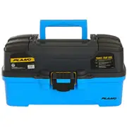 Plano 3-Tray Tackle Box with Dual Top Access Smoke Bright Blue Fishing Gear
