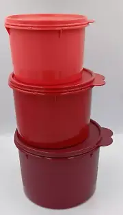 TUPPERWARE RETRO CLASSIC 3PC STACKING CANISTER SET BRAND NEW