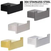 Square Black/Grey/Chrome/Brushed/Gold Robe Hook Towel Clothes Coat Wall Holder