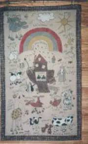 All Aboard Noah's Ark Wall Quilt Pattern Folk Art Don't Go Out of the Lines