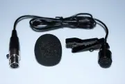 Lavalier Lapel Mic w/ 4 pin mini XLR Connector for Shure Wireless Metal Mic&Clip