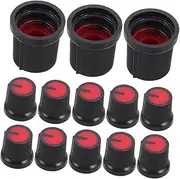 Abaodam 50pcs Red Control Knobs for Electric Guitar Amplifier Stylish Plastic Volume Knob Switch Caps for Potentiometer Durable Design for Easy Adjustments