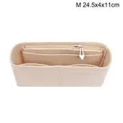 Pb Multi-Pocket Women Insert Bag Handbag in felt fabric Beige M