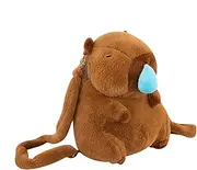 Capybara Backpack, Lightweight Cartoon Plush Backpack, Casual Daypacks with Straps, Travel Bag for Outdoor Cycling Hiking, Single Attribute, Refer to description