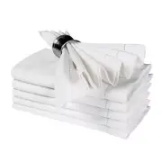 Cloth Napkins 100% Linen Napkins White Napkins Linen Napkins Dinner Napkins C...