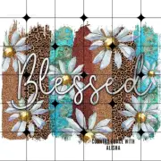 Sublimation Print Blessed Floral Ready to Press Heat Transfer