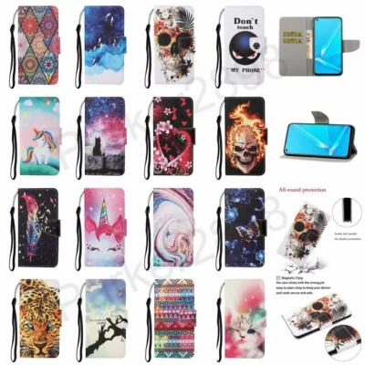 Case for Galaxy S21 S20 S10 Note 20 Ultra Plus Pattern Leather Wallet Flip Cover