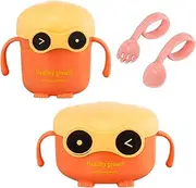 Weaning Bowl for Baby | Cartoon Design Snack Bowl Dinner Tableware Includes Spoon | Heat Resistant Kitchen Baby Dishes for Cereal, Salad, Snack