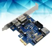Header Adapter Converter PCI Express PCIE to USB 3.0 + 9Pin USB2.0 + Power eSATA