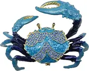 BUT FLY Crab Jewelry Trinket Boxes Hinged Unique Gifts for Women Handmade Animal Decor Crab Collectible Figurine