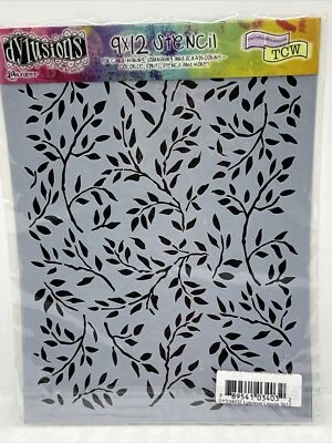 Ranger Dylusions Stencils 9x12” “Lucious Leaves” New Card Making Scrapbooking