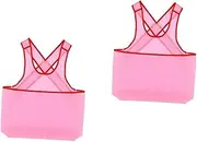 [WESIEVYA] 2pcs Household Duties Apron Hanging Clothes Apron Cooking Oxford Wet Clothes Storage