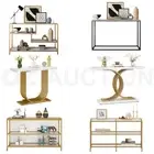 Console Sofa Table Hallway Entrance Entryway Display Stand Plant Shelf GD BK