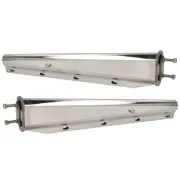 Chrome 30" Straight Mud Flap Hanger Spring Loaded 1-1/8" Bolt Semi Truck Tapered