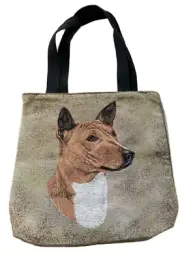 BASENJI Tapestry Tote Bag, 17"x17", Robert May Design. New