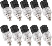 10pcs Banana Socket 4mm/0.2in Copper Screw Jumper Cables Transparent Zinc Alloy Material Speaker Binding Post 30Vac‑60Vdc (Black)
