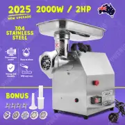 2200W 2HP 320Kg/H Electric Commercial Meat Mincer Grinder Sausage Maker Filler