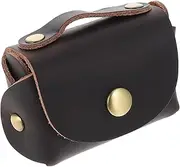 [DEARMAMY] Key Case Coins Cowhide Men Bag Small Coin Pouch Minimalist Key Wallet Car Key Organizer Car Key Pouch Key Holder Coin Purse Key Storage Case Coffee