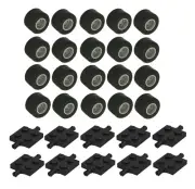 ☀️NEW LEGO 14mm D. x 9mm Smooth Small Wide Racing Slicks Tires Wheels 50x Gray