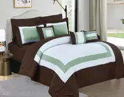 Home Fashion 10 Piece Soft Bed Comforter and Sheet Sets Bedspread Cushions Pillowcase Set Queen Gold