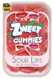Sour Gummy Candy Lips 10 Ounce – Valentines Day Candy, Valentine Candy, Red Cand