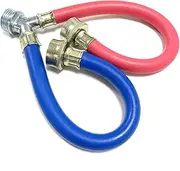 Hot Cold Washer Hose Rubber Y Mixer Plumbing Connector Burst Proof Water Line Hoses For All Washing Machine and Dryer, 3/4" Fittings, 1 FT Length