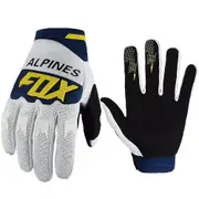 100% ALPINES FOX Men's Summer Motorcycle Gloves Mountain Bike Downhill Dirt Bicycle Cycling Gloves DH MTB BMX Motocross Riding Yellow White
