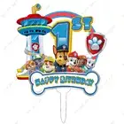 Acrylic Cake Topper Glitter Decor, Paw Patrol Birthday Party Supplies for Kids