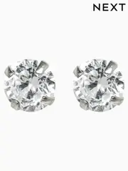 Sterling Silver Cubic Zirconia Large Stud Earrings (714734) | $23