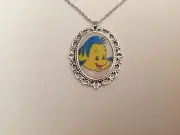 Flounder the little mermaid silver necklace rockabilly retro vintage pin up girl