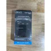 PNY USB 2.0 Flash Card Reader & USB Hub. SD, Micro SD, M2, 3 USB ports