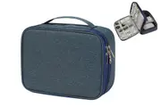 Cable Organizer Bag Electronic USB Charger Storage Case Accessories for Travel Drive-Blue