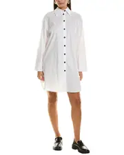 Proenza Schouler White Label Soft Poplin Button-Down Shirtdress