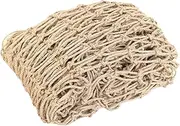Dualoai Hemp Rope Net Safety Climbing Structure Jute Trellis for Kids and Plants, 12 cm Mesh
