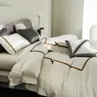 1000TC Egyptian Cotton Bedding Set Bed Linens Duvet Cover Pillowcase Flat Sheet