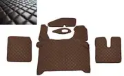 ECO LEATHER 3 LAYER SET RHD COPPER FLOOR COVER MAT FOR TRUCK MAN TGX 2020+ AUTO