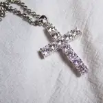 【比法一生】純銀墜子-滿鑽十字架 925純銀手作飾品
