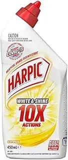 Harpic White and Shine Citrus Ultimate Bleach Power Toilet Cleaner Liquid 450 ml